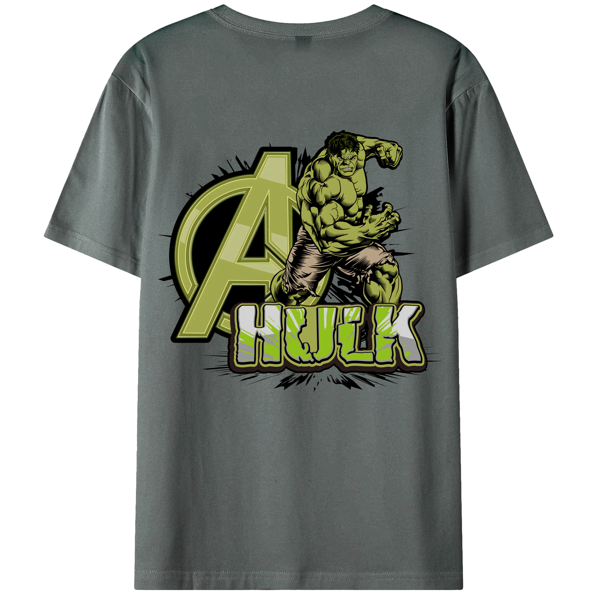 （画像用） アベンジャーズ The Avengers 綿100％ メンズ半袖Tシャツ（バックプリント） 通気性